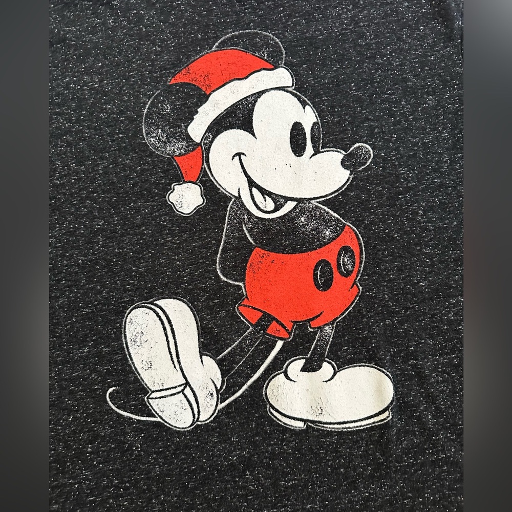 Mickey Mouse T-Shirt Santa Mickey Christmas Medium - Picture 2 of 6